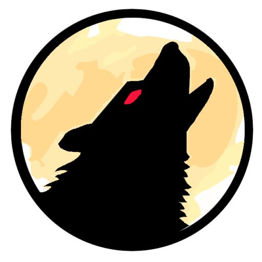 Alpha Trading wolf moon logo